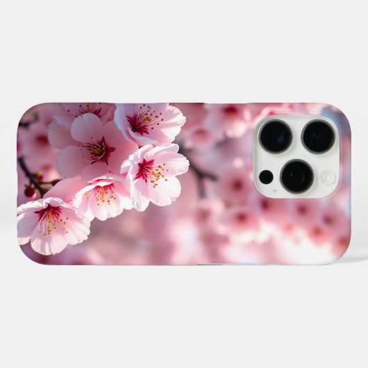 Coques Case-Mate iPhone fleurs de cerisiers (Verso (horizontal))