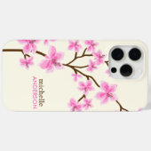 Coques Case-Mate iPhone Fleurs de cerisiers roses (Verso (horizontal))