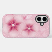 Coques Case-Mate iPhone Fleurs de cerisiers roses à points (Verso (horizontal))