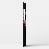 Coques Case-Mate iPhone fleurs de cerisiers roses sur le noir (Verso / Gauche)