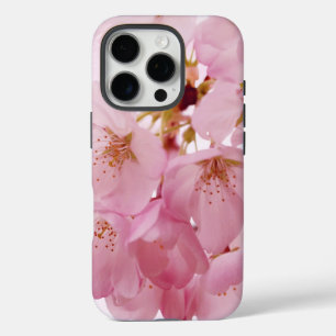 iPhone 16 Pro Case Fleurs de cerisiers roses Vintages douces