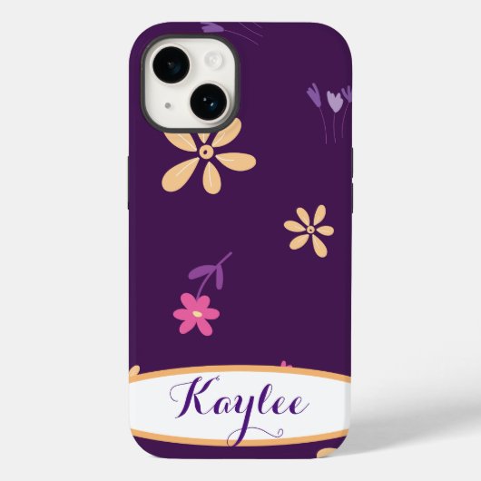 Coques Case-Mate iPhone Fleurs de champ personnalisées Boîtier de téléphon (Verso)