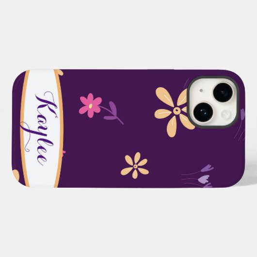 Coques Case-Mate iPhone Fleurs de champ personnalisées Boîtier de téléphon (Verso (horizontal))