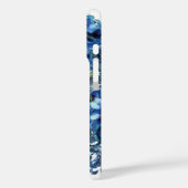 Coques Case-Mate iPhone Fleurs de cobalt bleu élégant (Verso / Gauche)