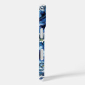 Coques Case-Mate iPhone Fleurs de cobalt bleu élégant (Verso / Droite)
