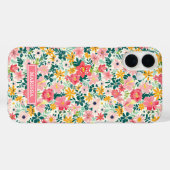 Coques Case-Mate iPhone Fleurs de Corail Ditsy Monogrammées (Verso (horizontal))