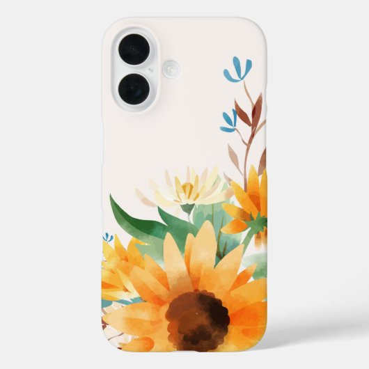 Coques Case-Mate iPhone Fleurs de couleur aquarelle (Verso)