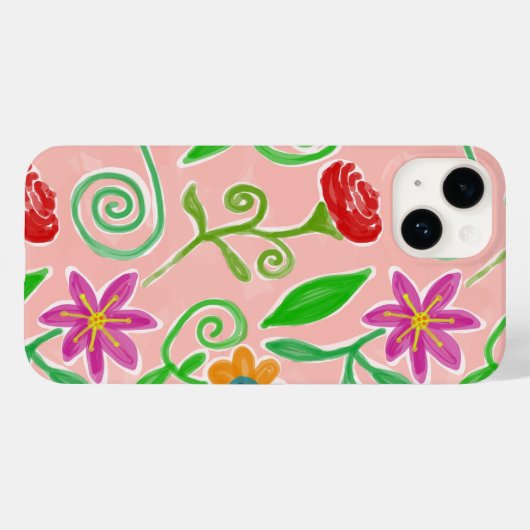 Coques Case-Mate iPhone fleurs de couleur mignonne (Verso (horizontal))