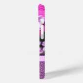 Coques Case-Mate iPhone Fleurs de Dahlia rose Parties scintillant violette (Verso / Gauche)