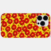 Coques Case-Mate iPhone Fleurs de dahlia rouges et jaunes (Verso (horizontal))