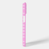 Coques Case-Mate iPhone Fleurs de démarrage blanches sur rose (Verso / Droite)