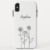 Coques Case-Mate iPhone Fleurs de dessin simples minimes (Dos)