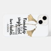 Coques Case-Mate iPhone Fleurs de devis d'amitié (Verso (horizontal))