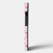 Coques Case-Mate iPhone Fleurs De Doodle Rose Avec Coeurs (Verso / Gauche)