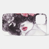Coques Case-Mate iPhone Fleurs de femme, Arrière - plan d'aquarelle de mod (Verso (horizontal))