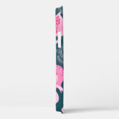 Coques Case-Mate iPhone Fleurs de Flamants roses : Graphisme foncé sans co (Verso / Droite)