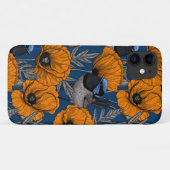 Coques Case-Mate iPhone Fleurs de fleurs et fleurs de pavot orange (Dos (Horizontal))