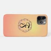 Coques Case-Mate iPhone Fleurs de gradient de coucher d'or moderne Monogra (Dos (Horizontal))