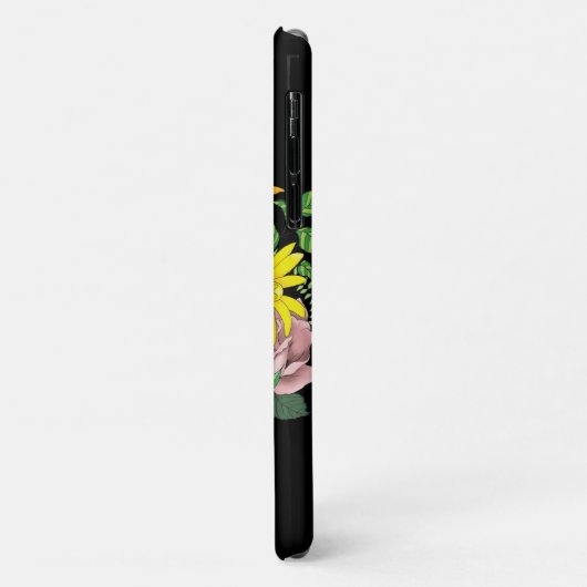 Coques Case-Mate iPhone Fleurs de hérisson mignonnes (Dos/Gauche)