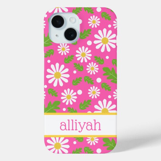 Coques Case-Mate iPhone Fleurs de Hippie Rétro Motif Daisy (Verso)