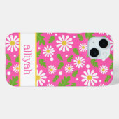 Coques Case-Mate iPhone Fleurs de Hippie Rétro Motif Daisy (Verso (horizontal))