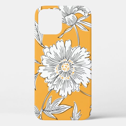 Coques Case-Mate iPhone Fleurs de jardin abstraites dessinées à la main. D (Verso)