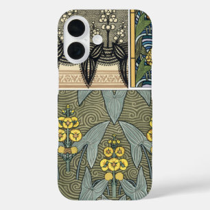 Coques iPhone 16 Fleurs de jardin Art Nouveau flèche vintage
