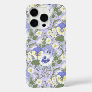 Coques iPhone 16 Pro Fleurs de jardin printanier sur lavande