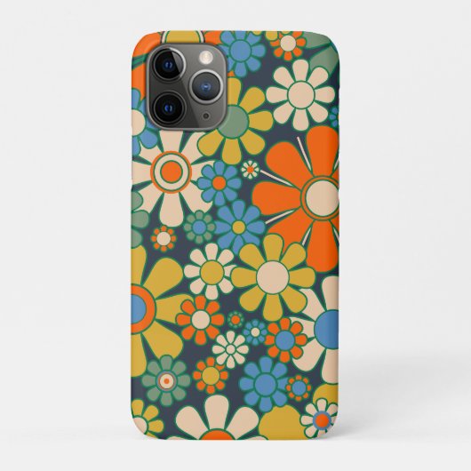 Coques Case-Mate iPhone Fleurs de Jardin Rétro 60s les années 70 motif Flo (Dos)