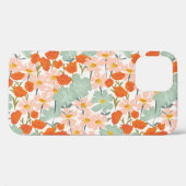 Coques Case-Mate iPhone Fleurs de jardin : rose, orange sans soudure (Verso (horizontal))