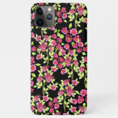 Coques Case-Mate iPhone Fleurs de Jardin rose sur Arrière - plan noir (Dos)
