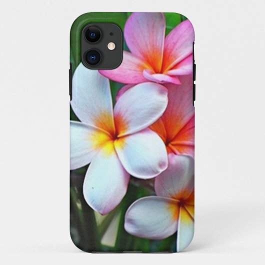 Coques Case-Mate iPhone Fleurs de la Plumeria hawaïenne (Dos)