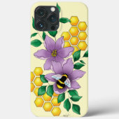 Coques Case-Mate iPhone Fleurs de lavande de bourdon Jaune (Verso)
