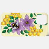 Coques Case-Mate iPhone Fleurs de lavande de bourdon Jaune (Verso (horizontal))