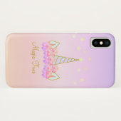 Coques Case-Mate iPhone Fleurs de licorne et étoiles (Dos (Horizontal))
