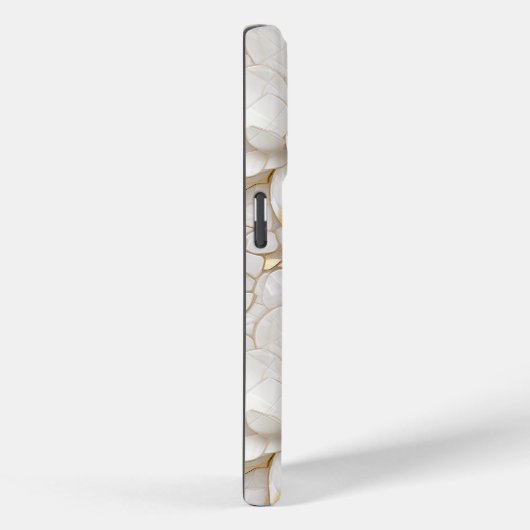 Coques Case-Mate iPhone Fleurs de Lotus Or Blanc (Verso / Droite)