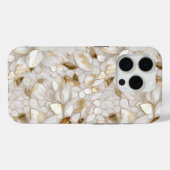 Coques Case-Mate iPhone Fleurs de Lotus Or Blanc (Verso (horizontal))