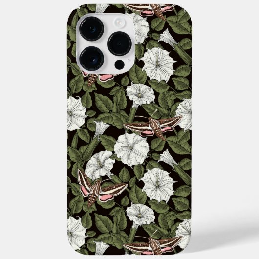 Coques Case-Mate iPhone Fleurs de lune et sphinx Mois (Verso)