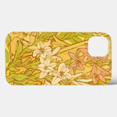 Coques Case-Mate iPhone fleurs de lys Art nouveau d'Alphonse Mucha (Verso (horizontal))