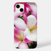 Coques Case-Mate iPhone fleurs de lys blanc et rose (Verso)