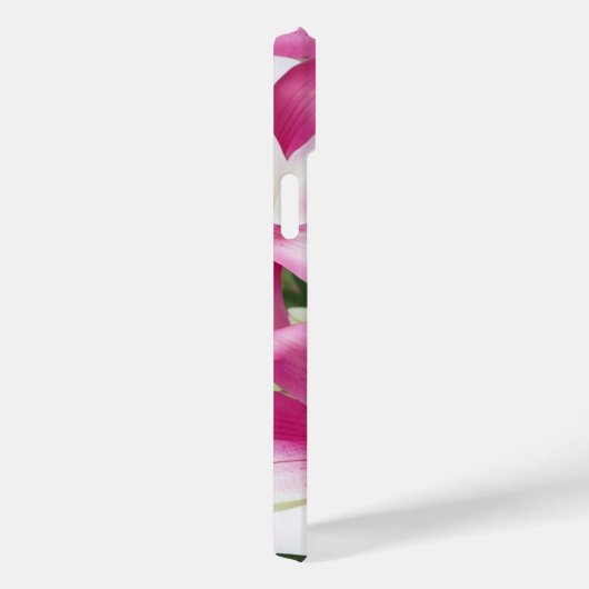 Coques Case-Mate iPhone fleurs de lys blanc et rose (Verso / Droite)