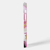 Coques Case-Mate iPhone fleurs de lys blanc et rose (Verso / Gauche)