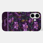 Coques Case-Mate iPhone Fleurs de lys Cadeau de fin d'études classique Nom (Verso (horizontal))