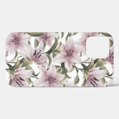 Coques Case-Mate iPhone Fleurs de lys. Modèle floral (Verso (horizontal))