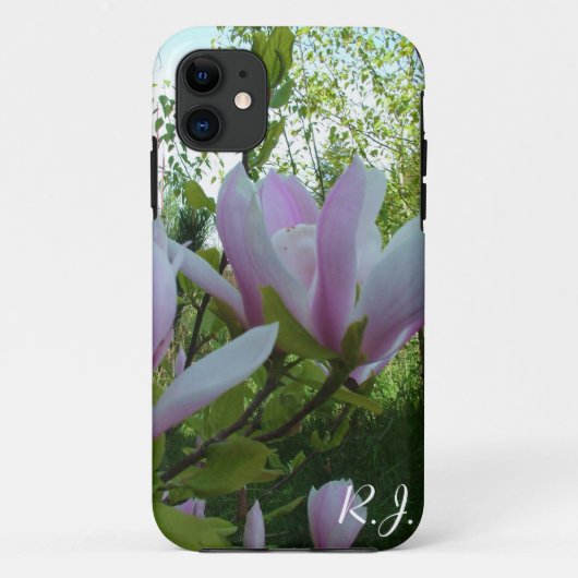 Coques Case-Mate iPhone fleurs de magnolia mauve (Dos)