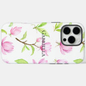 Coques Case-Mate iPhone Fleurs de Magnolia Rose (Verso (horizontal))