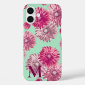 Coques Case-Mate iPhone Fleurs de marguerite rose sur fleurs vertes (Verso)