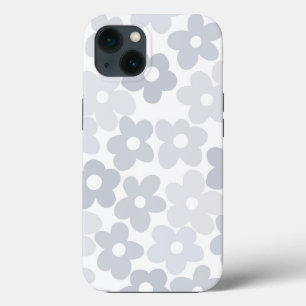 Case-Mate iPhone Case Fleurs de marguerite super Retro Grey Boho Floral