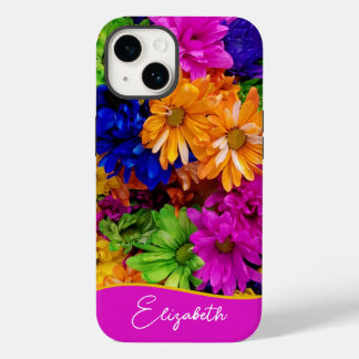 Coque Pour iPhone 14 Fleurs de marguerites colorées
