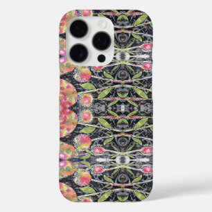 Coques iPhone 16 Pro Fleurs de médias mixtes Abstraites